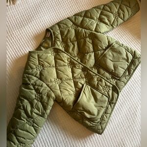 Zara girls floral quilted jacket